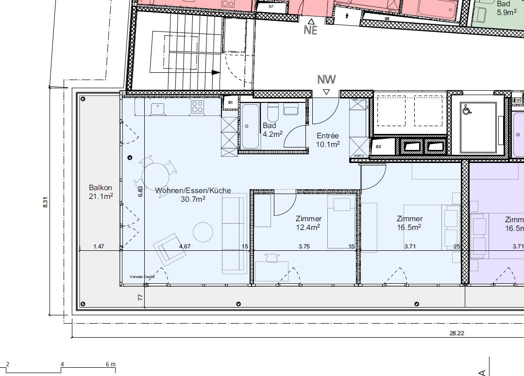Appartement en attique de 3 ½ pièces