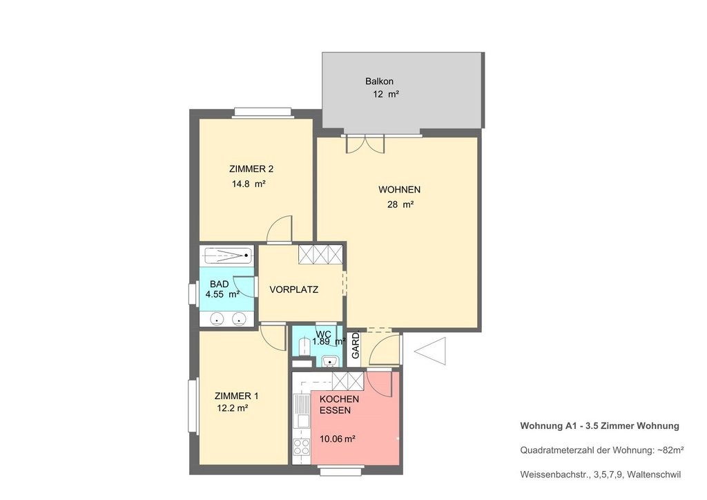 Appartement de 2 ½ pièces, photo 9 sur 10