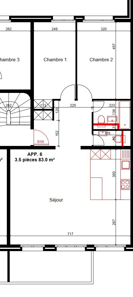 3 ½ rooms apartment