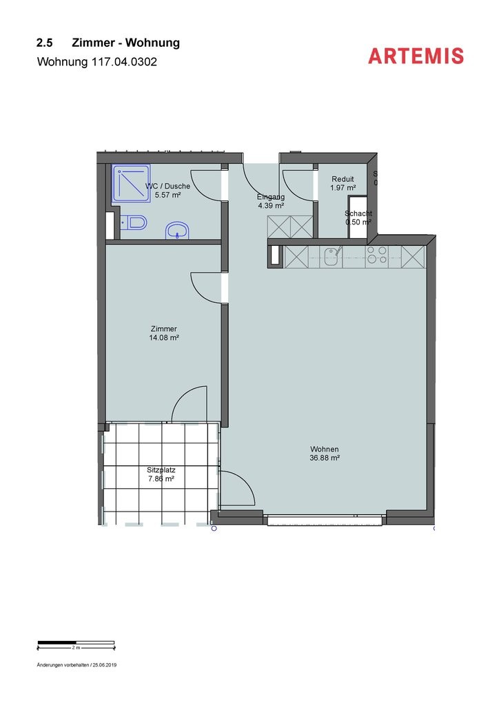 Appartement de 2 ½ pièces