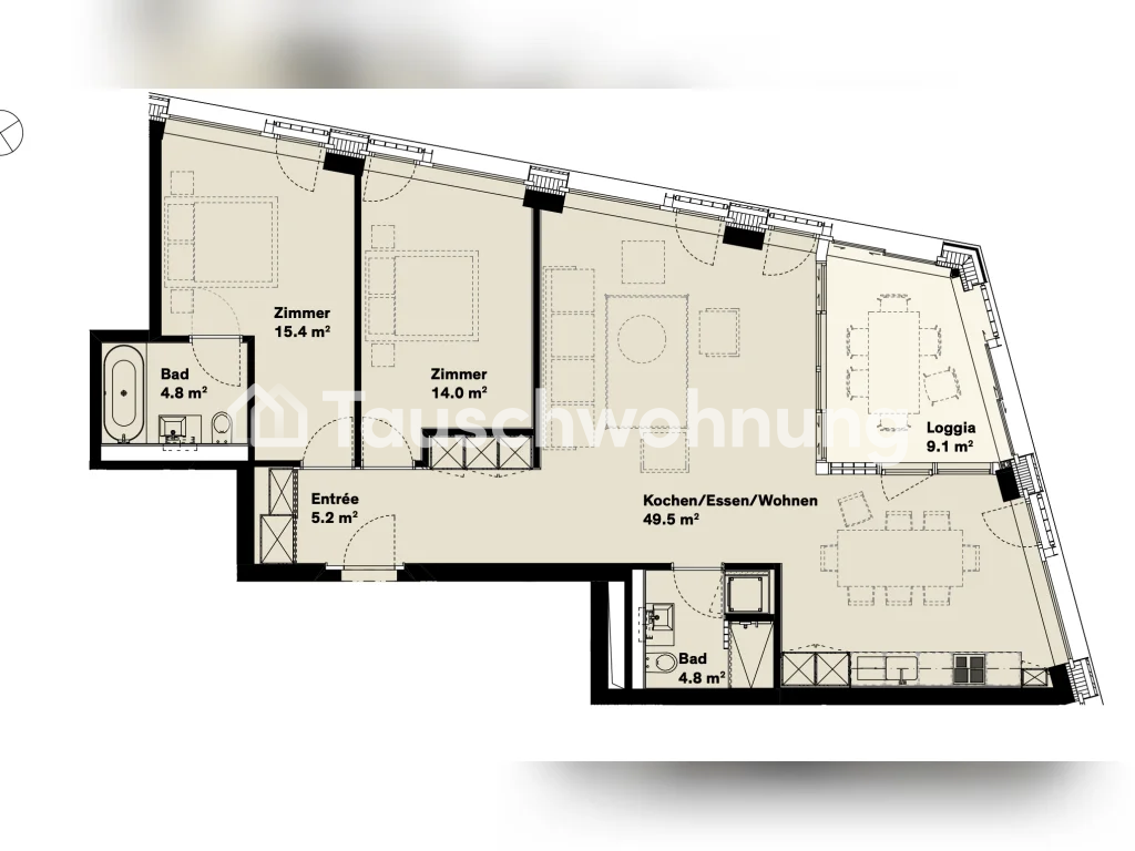 3 ½ pièces appartement, photo 2 sur 10