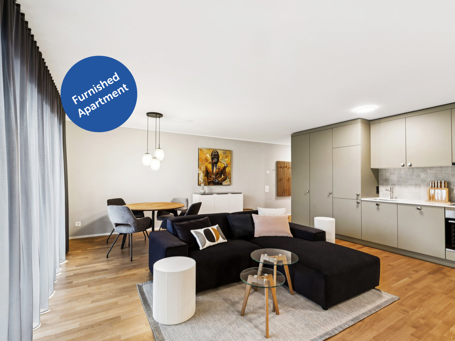 Appartement meublé de 3 ½ pièces