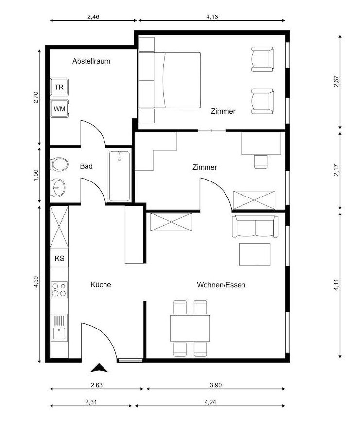 Appartement 3 pièces