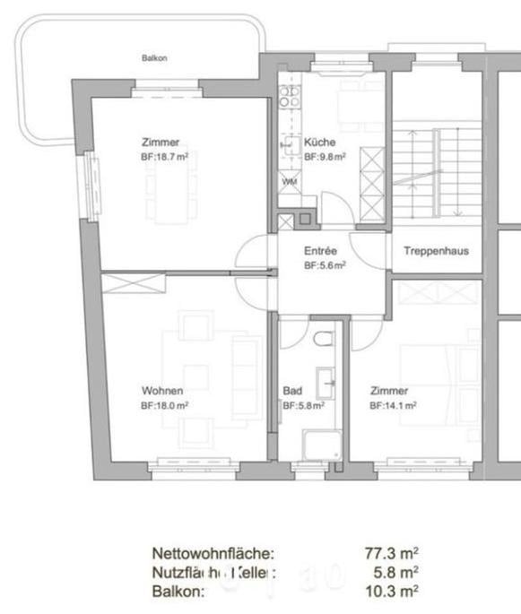 Appartement de 3 pièces, photo 5 sur 5