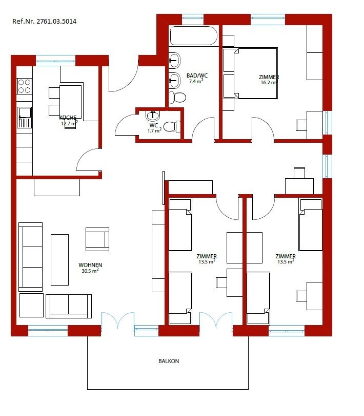 Appartement de 4 ½ pièces