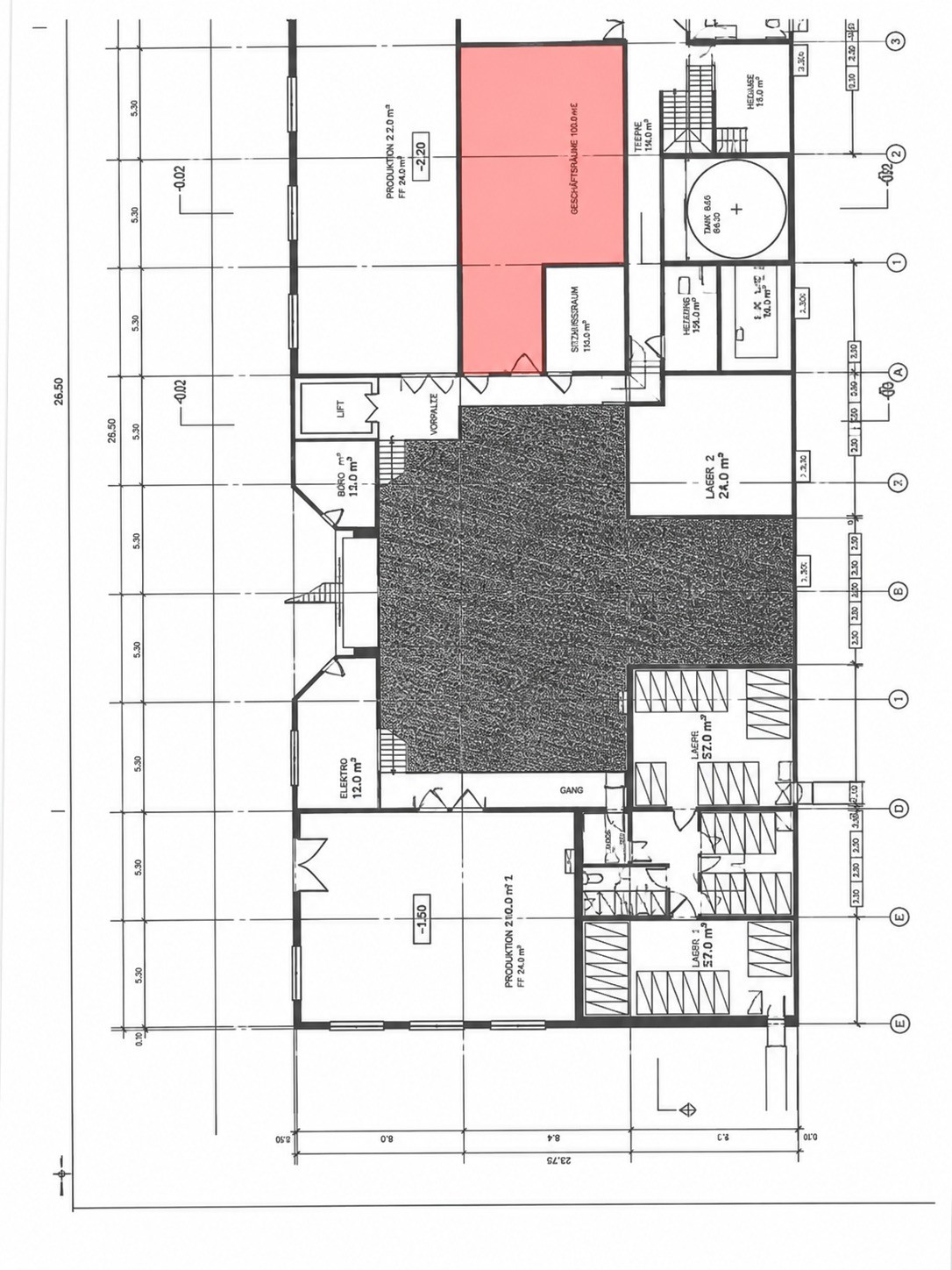 100m² commercial