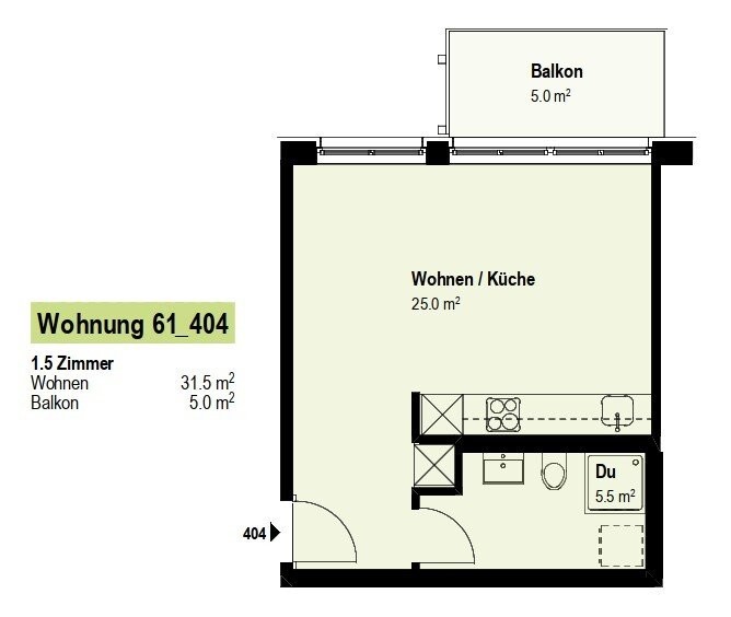 Appartement de 1 ½ pièces, photo 7 sur 7