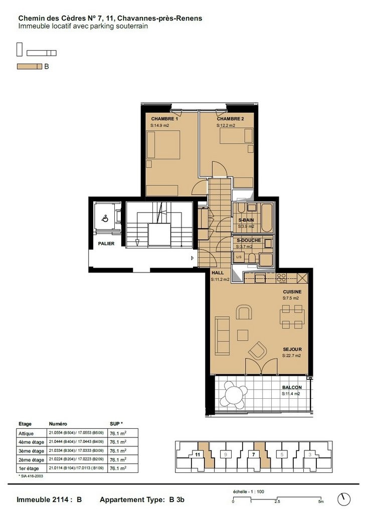 3 ½ rooms apartment