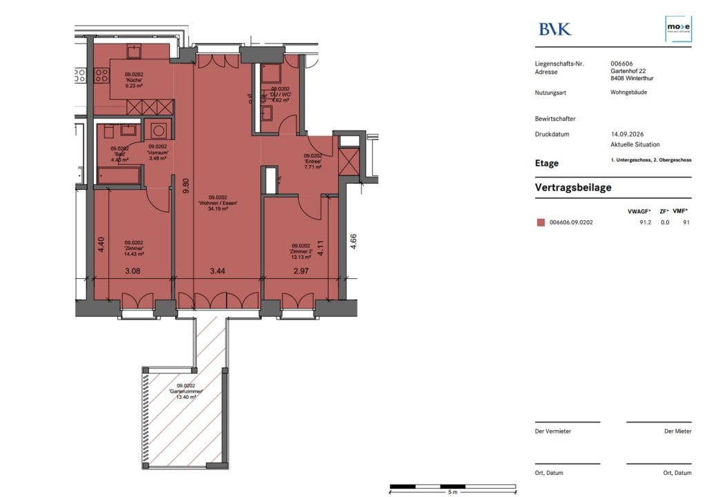 Appartement de 3 ½ pièces