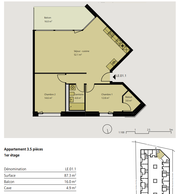 3 ½ rooms apartment