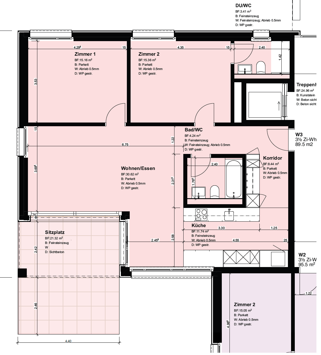 3 ½ rooms apartment