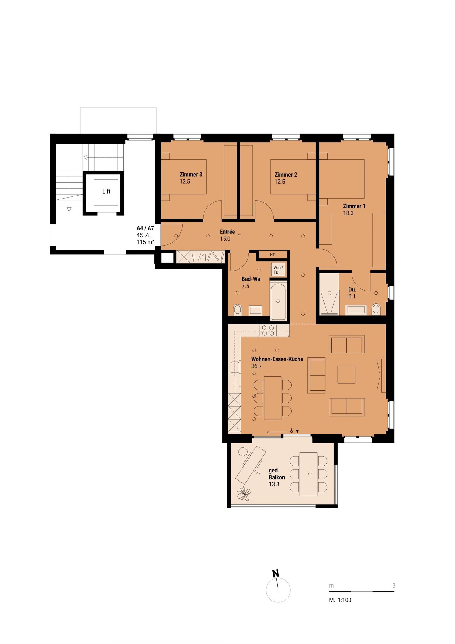 Appartement de 4 ½ pièces