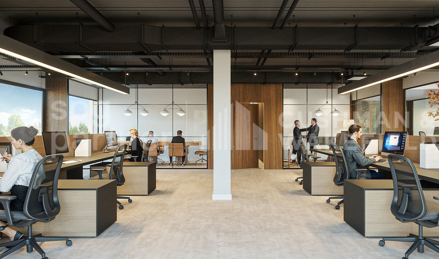 350m² office