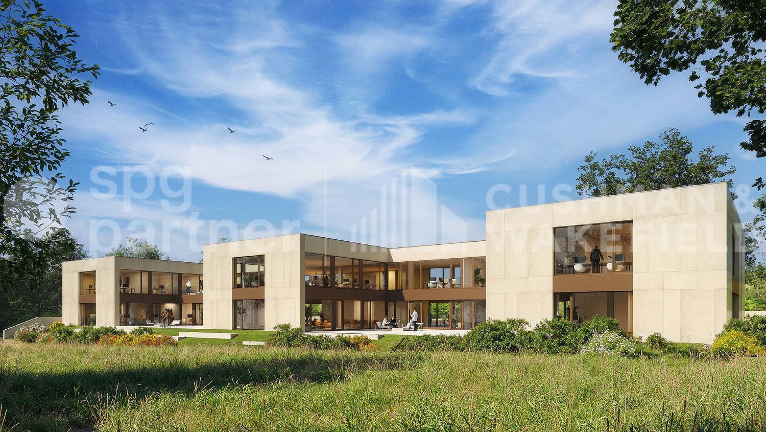 1200m² office