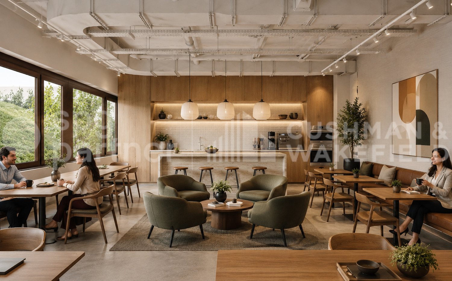 1200m² office