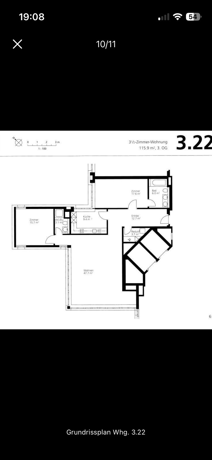 Appartement de 3 ½ pièces
