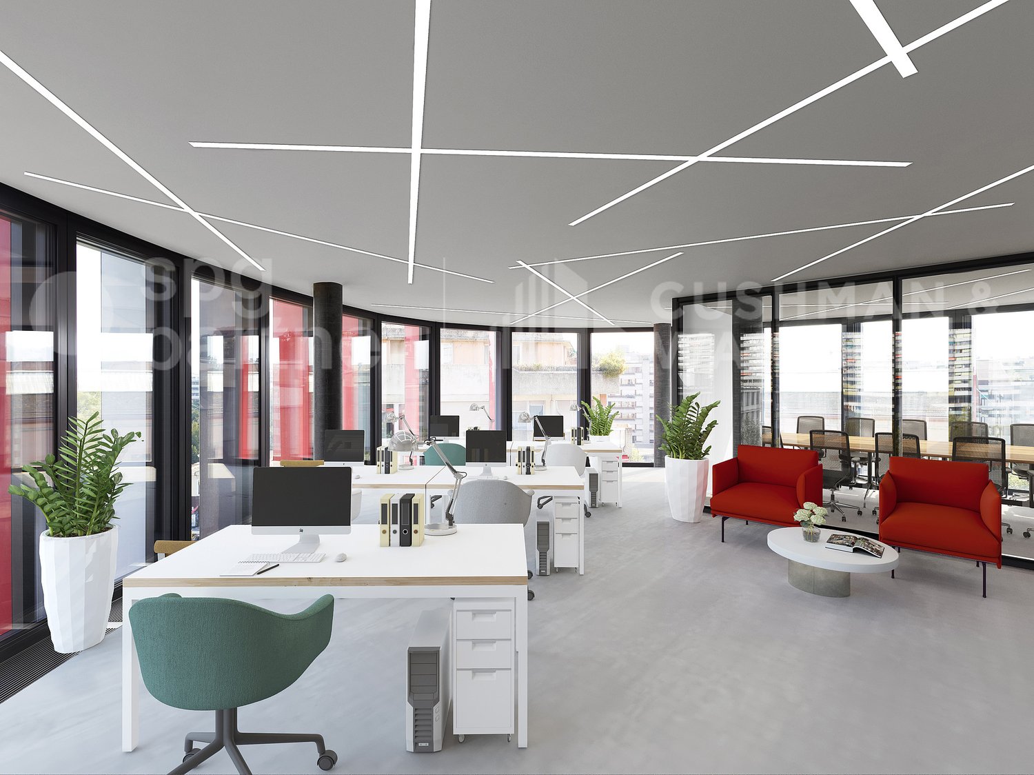 650m² office