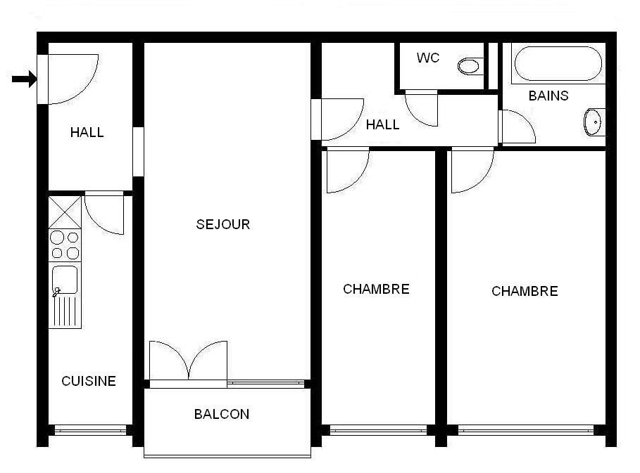 4 rooms apartment