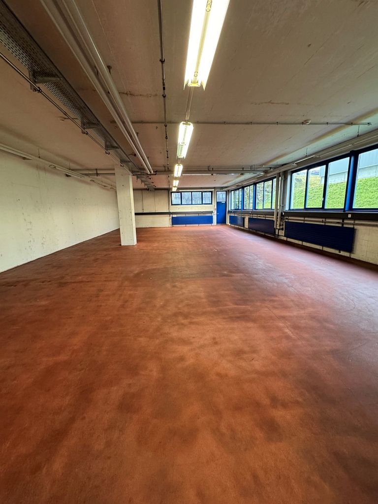 380m² commercial

emplacement rural - très bien accessible en véhicule

vaste surface commerciale lumineuse de 380m2 au 2. UG avec façade vitrée - toilettes privées dans l'objet - accès direct avec une grande installation de portes pour le déchargement de marchandises - l'espace polyvalent et modula, photo 1 sur 8