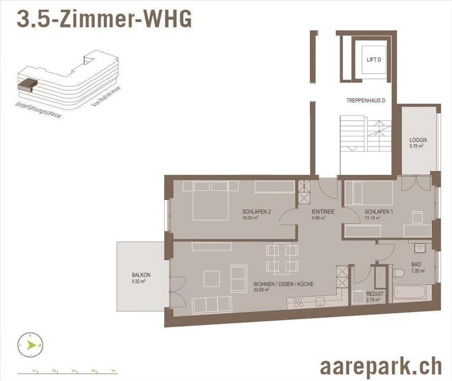 Appartement de 3 ½ pièces