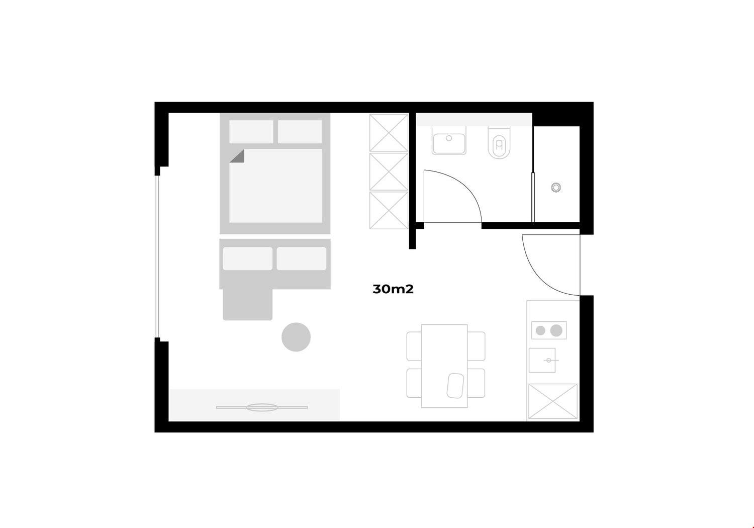 Appartement meublé de 1 ½ pièces, photo 6 sur 6