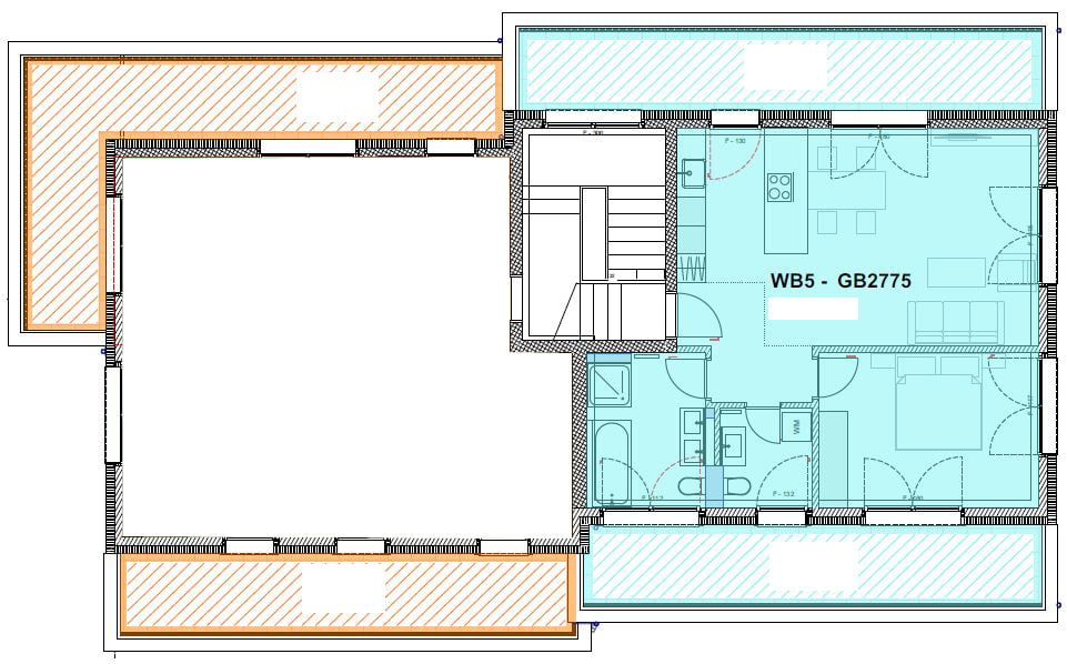 2 ½ rooms attic flat