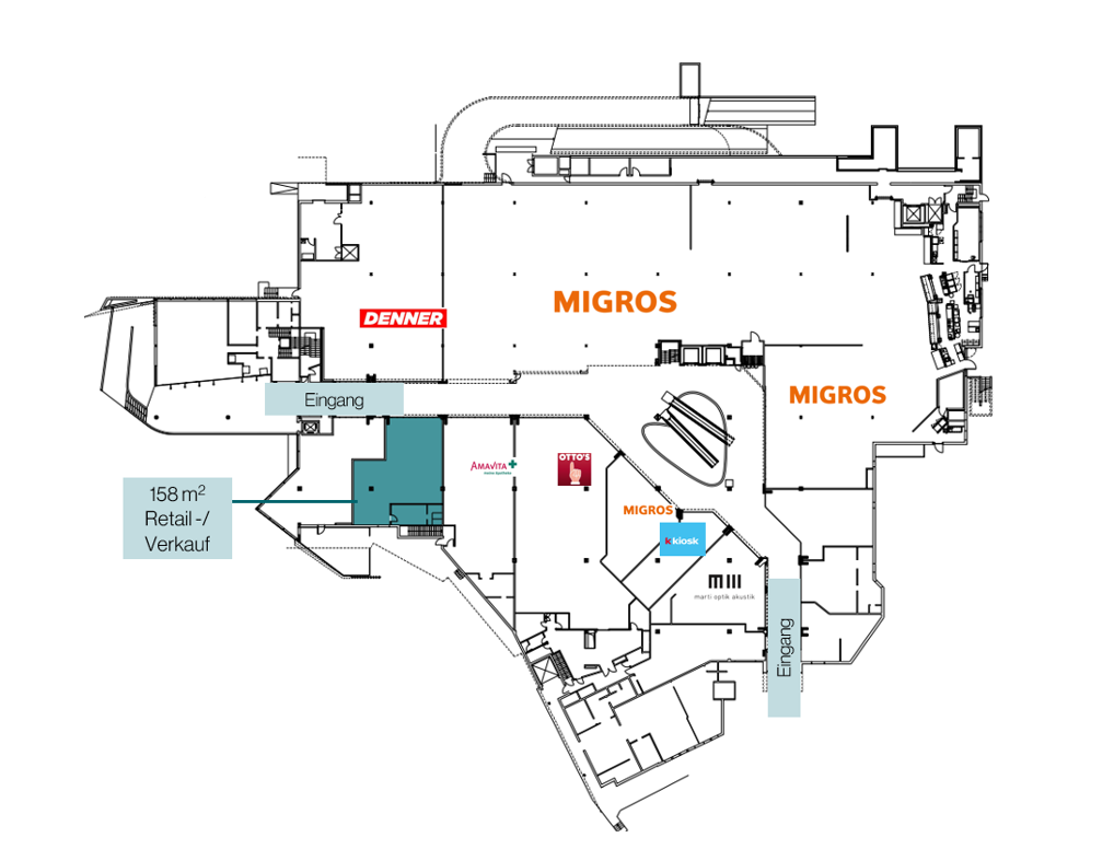 Magasin de 158m²