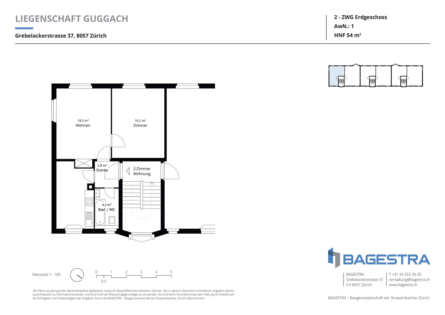 Appartement de 2 pièces