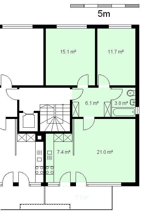3 rooms apartment