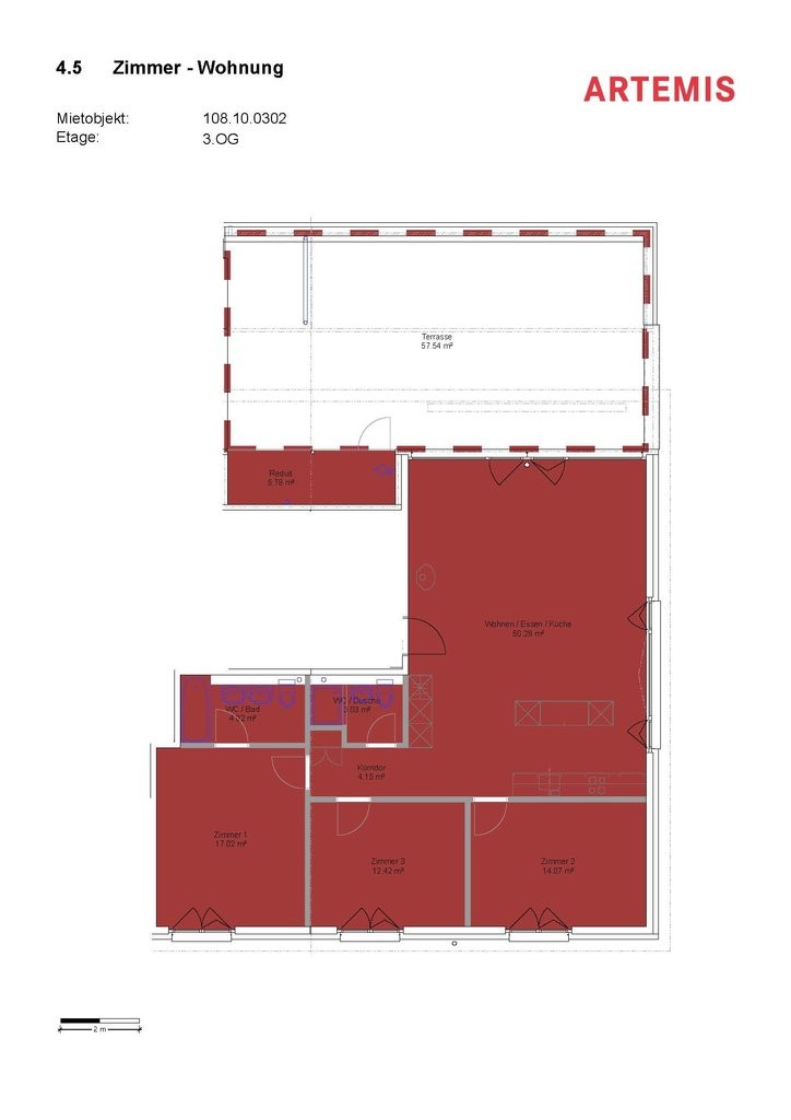 Appartement de 3 ½ pièces en attique, photo 4 sur 5