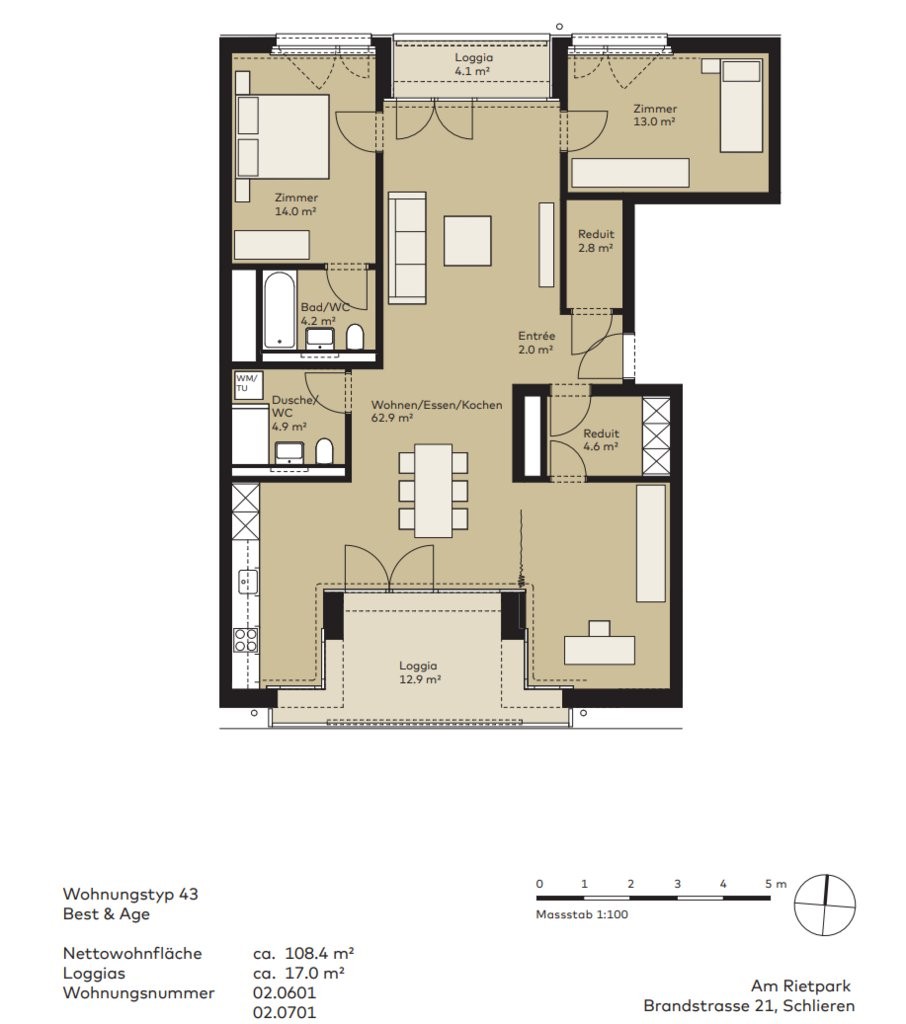 Appartement de 3 ½ pièces