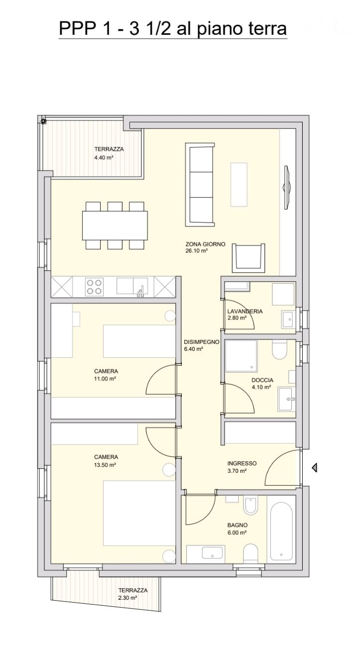 Appartement de 3 ½ pièces, photo 2 sur 3