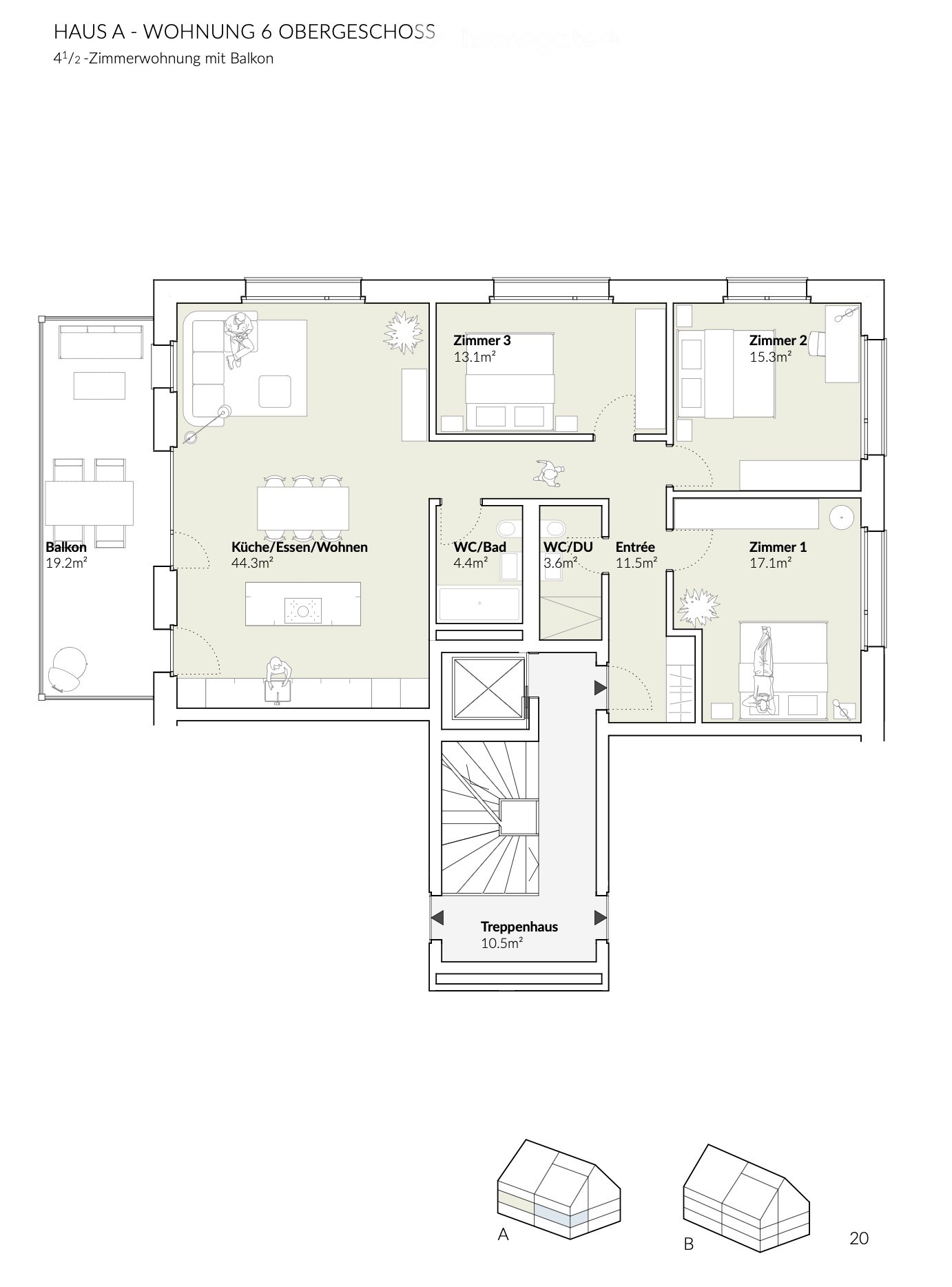Appartement de 4 ½ pièces, photo 1 sur 2