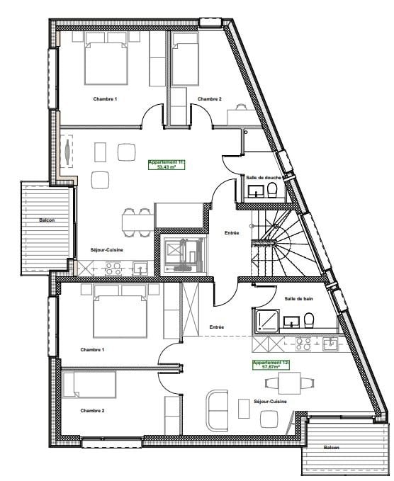 3 ½ rooms apartment