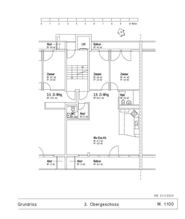 Appartement de 3 ½ pièces