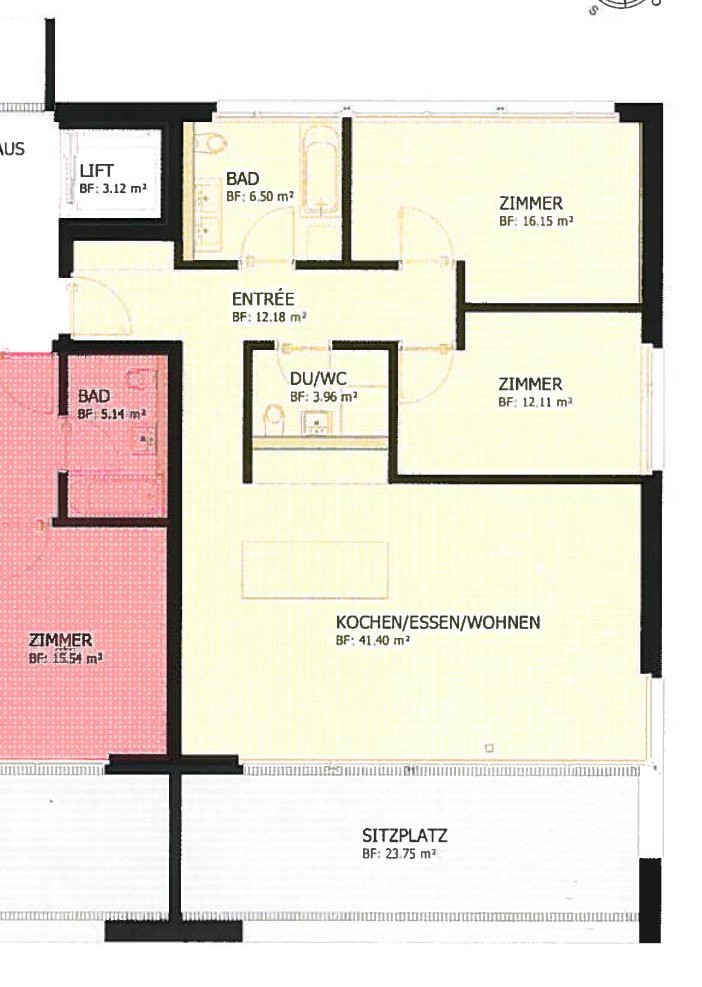 Appartement de 3 ½ pièces