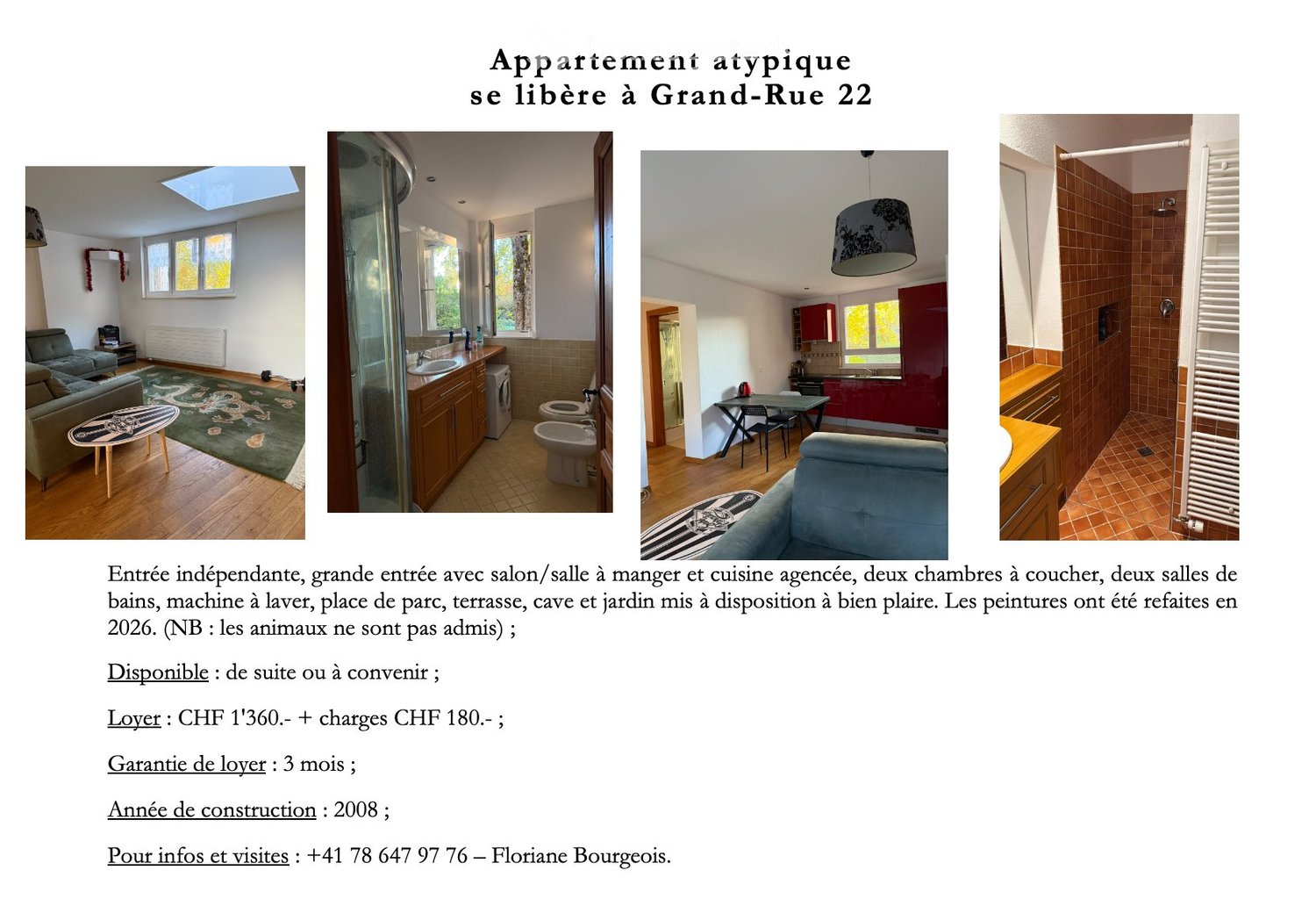3 ½ rooms apartment, photo 1 sur 5