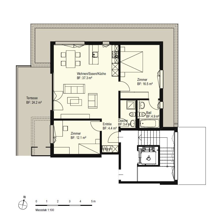 Appartement en attique de 3 ½ pièces, photo 9 sur 9