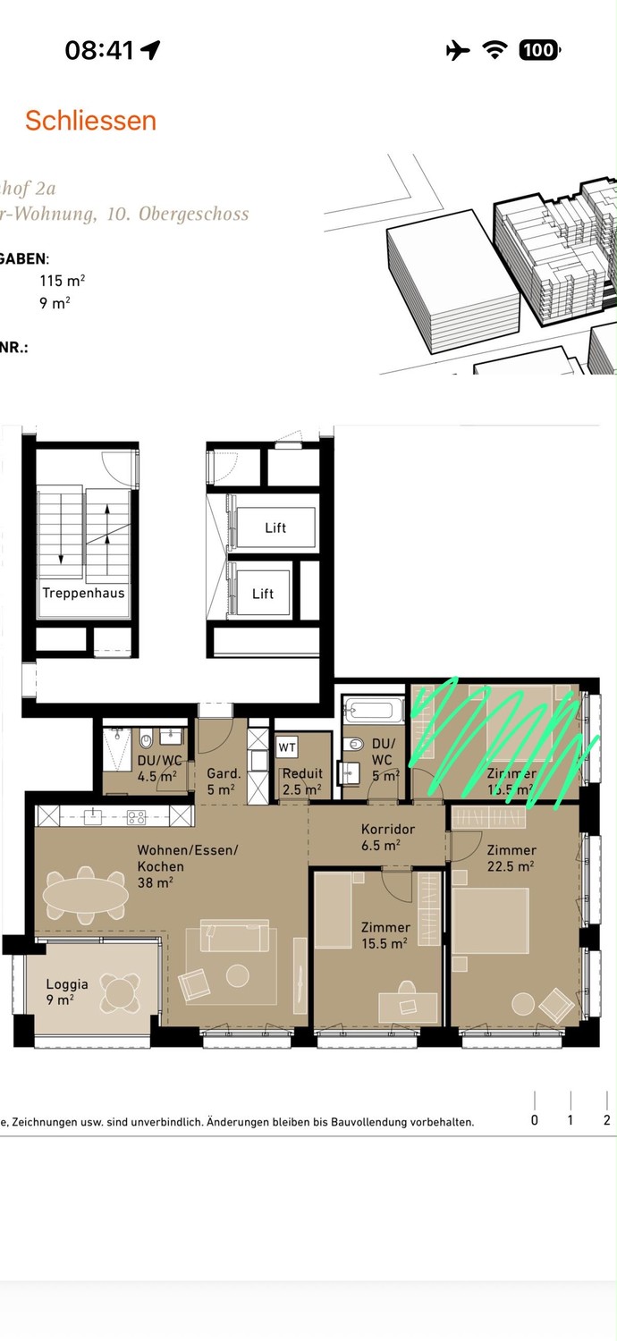Appartement de 3 ½ pièces
