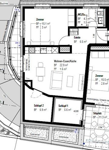 2 ½ rooms apartment