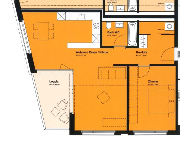Appartement de 1 ½ pièces, photo 4 sur 5