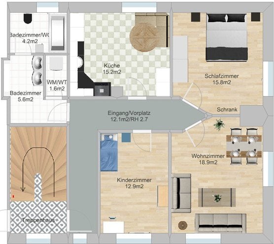 Appartement de 3 ½ pièces, photo 2 sur 5
