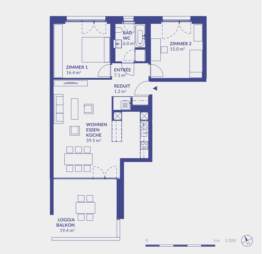 Appartement de 3 ½ pièces