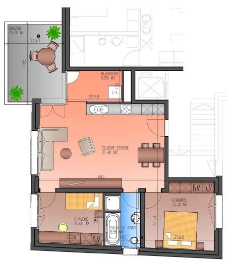 1 ½ rooms apartment, photo 5 sur 5