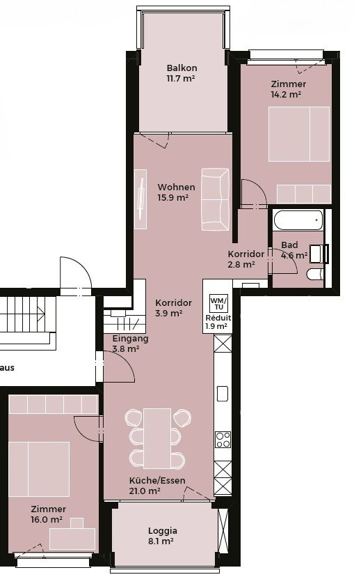 Appartement de 3 ½ pièces, photo 6 sur 7