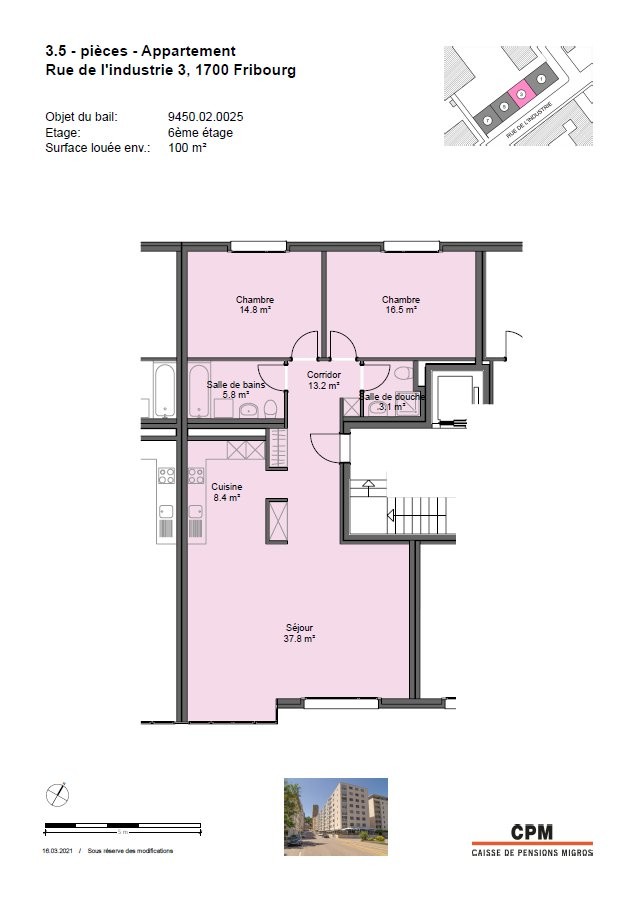3 ½ rooms apartment