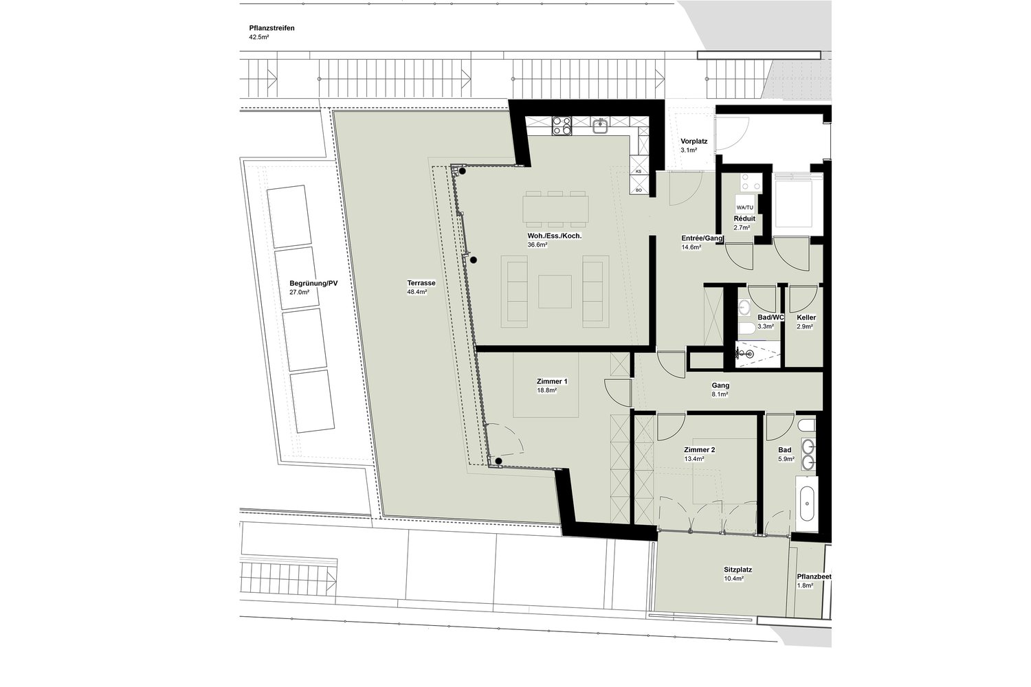 3 ½ pièces appartement, photo 2 sur 3