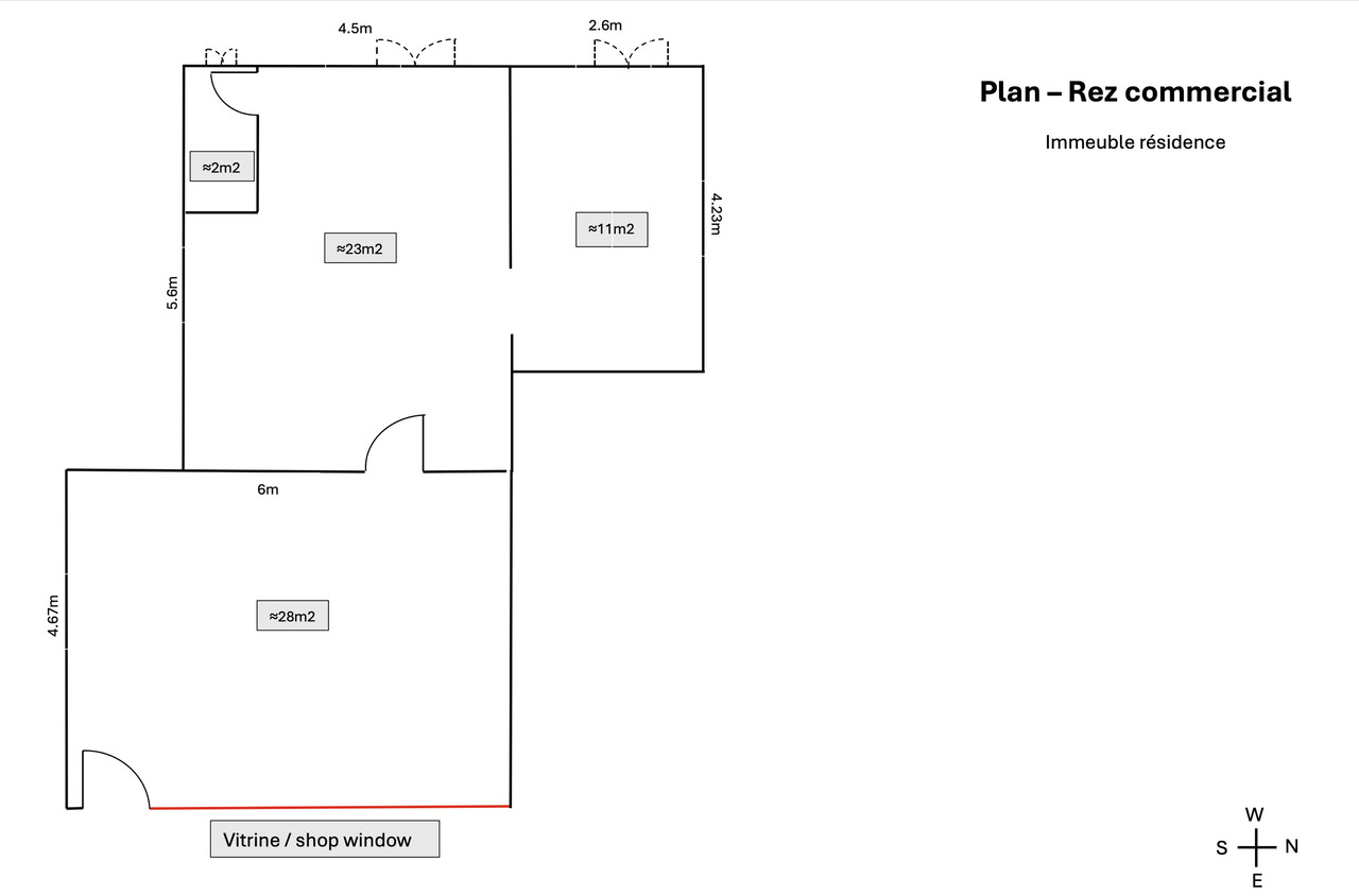65m² commercial