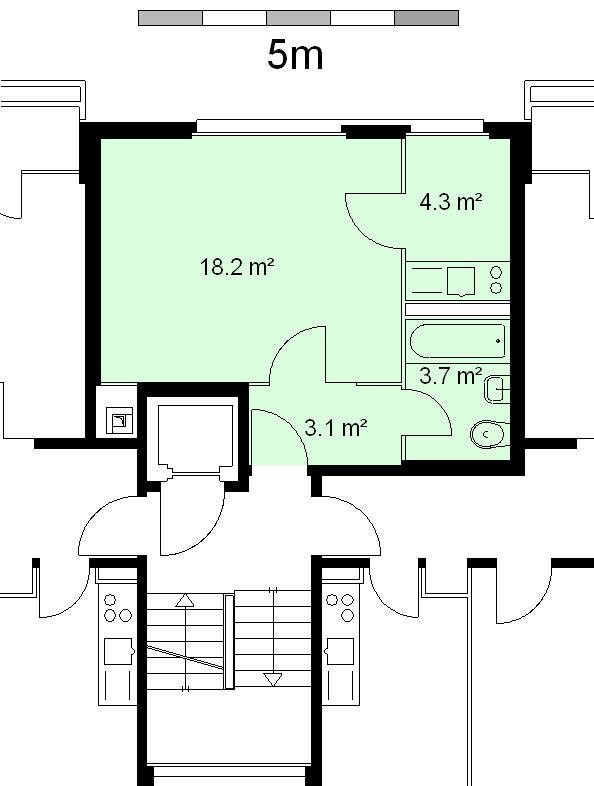 appartement de 1 pièce