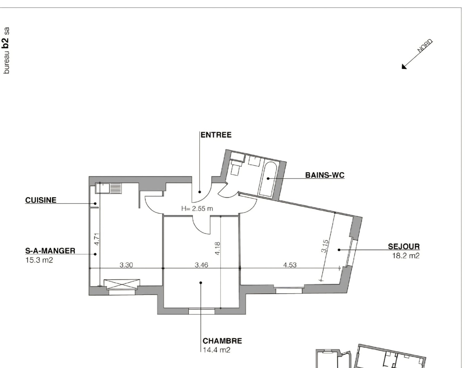 3 rooms apartment